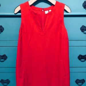 Red gap work dress